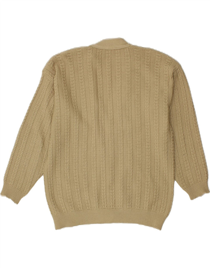 VINTAGE Womens Cardigan Sweater UK 16 Large Beige Vintage Vintage and Second-Hand Vintage from Messina Hembry 