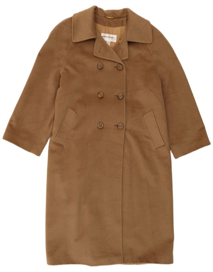 Pierre Cardin Womens Double Breasted Coat UK 14 Large Brown