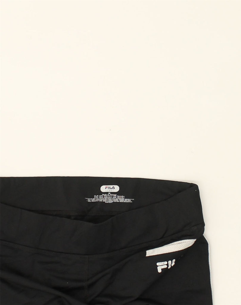 FILA Womens Sport Shorts Medium Black Polyester | Vintage Fila | Thrift | Second-Hand Fila | Used Clothing | Messina Hembry 