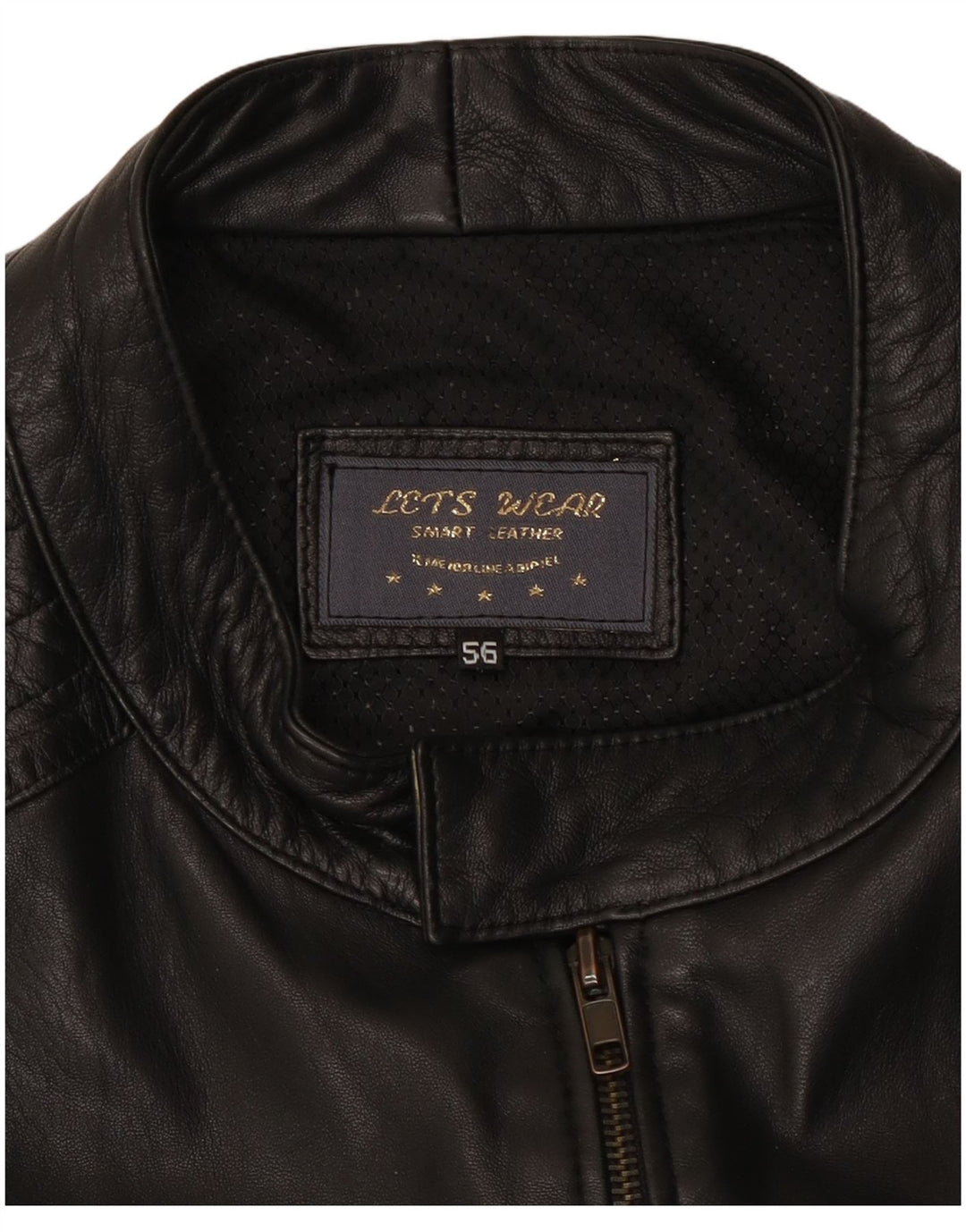 Vintage Mens Leather Jacket UK 38 Medium Black Leather