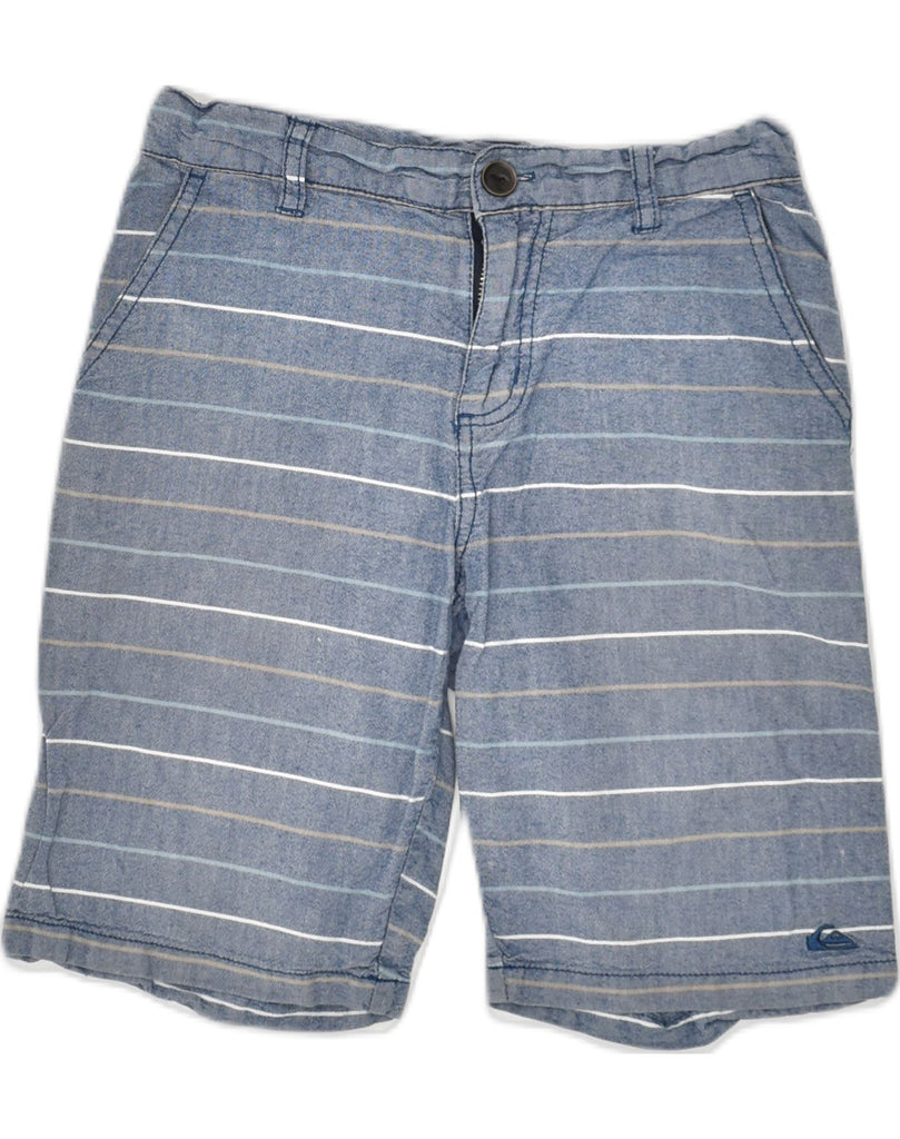 QUIKSILVER Boys Casual Shorts 7-8 Years W23 Blue Striped Cotton | Vintage Quiksilver | Thrift | Second-Hand Quiksilver | Used Clothing | Messina Hembry 