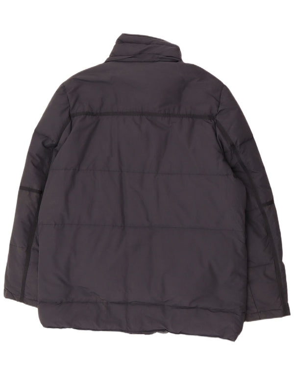 Canadiens Mens Padded Jacket UK 42 XL Navy Blue Cotton