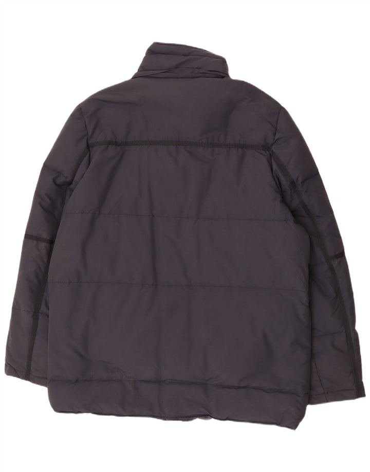 Canadiens Mens Padded Jacket UK 42 XL Navy Blue Cotton