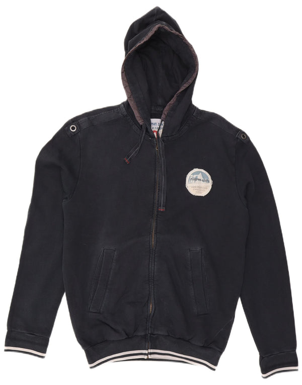 Murphy & Nye Mens Zip Hoodie Sweater XL Navy Blue Cotton