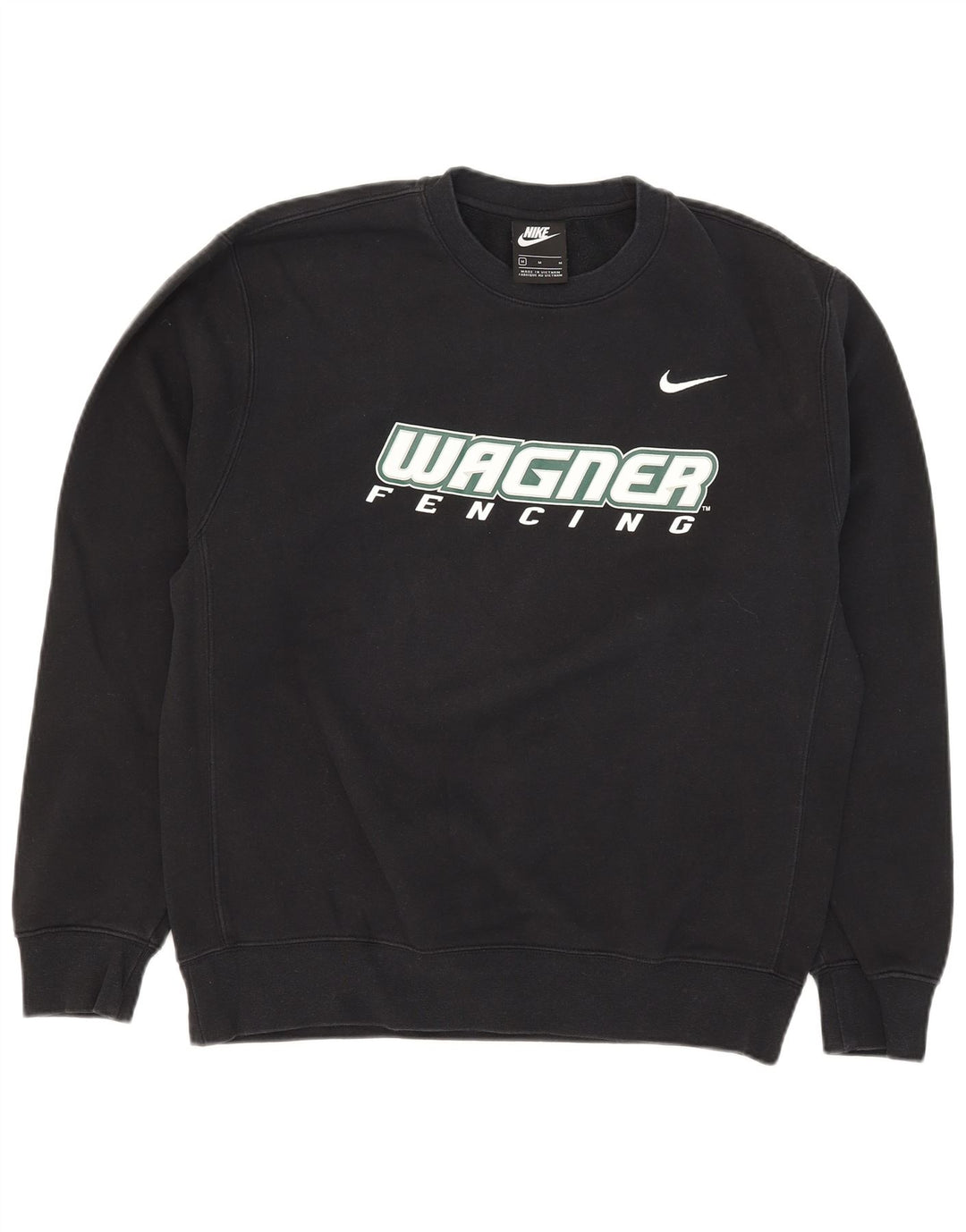 Nike Mens Graphic Sweatshirt Jumper Medium Black Cotton