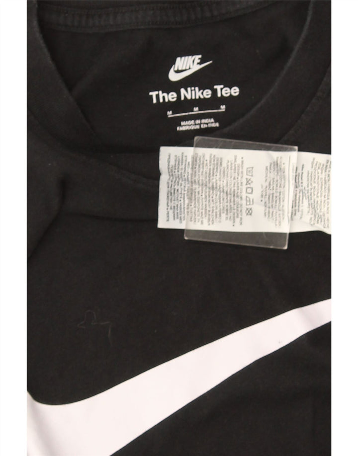 Nike Mens Graphic T-Shirt Top Medium Black Cotton