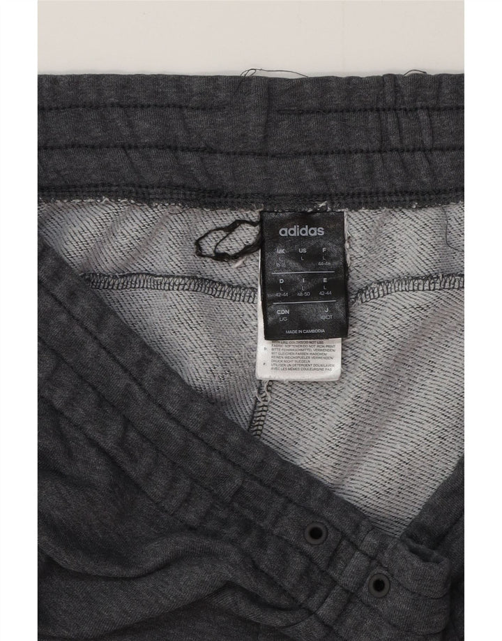 ADIDAS Womens Tracksuit Trousers Joggers UK 16/18 Large  Grey Flecked