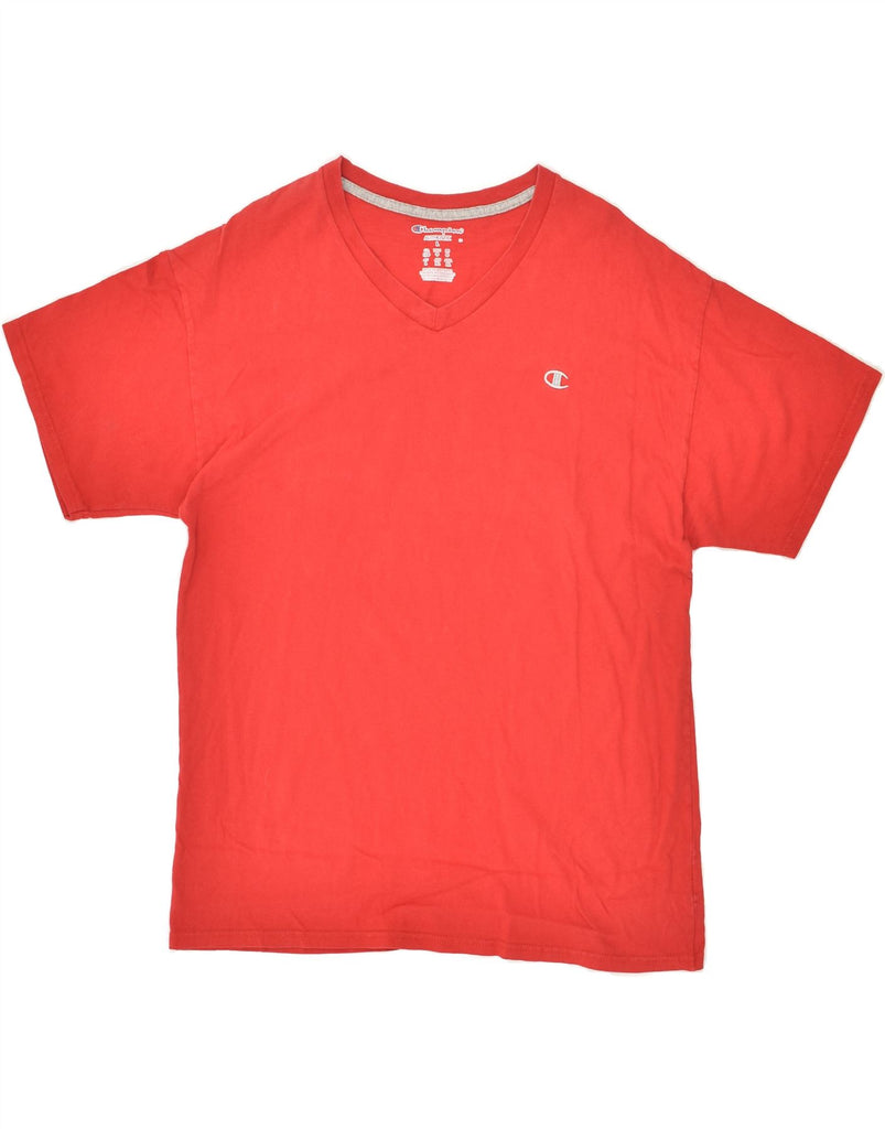 CHAMPION Mens T-Shirt Top Large Red Cotton | Vintage Champion | Thrift | Second-Hand Champion | Used Clothing | Messina Hembry 