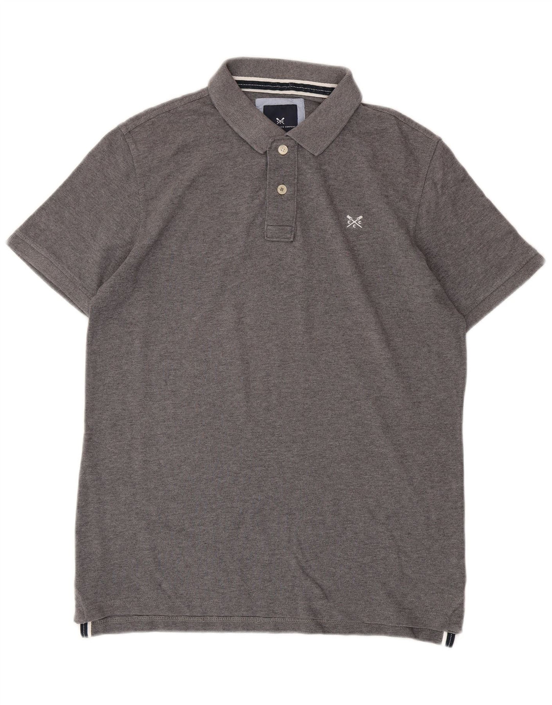 Crew Clothing Mens Polo Shirt Small Grey Cotton