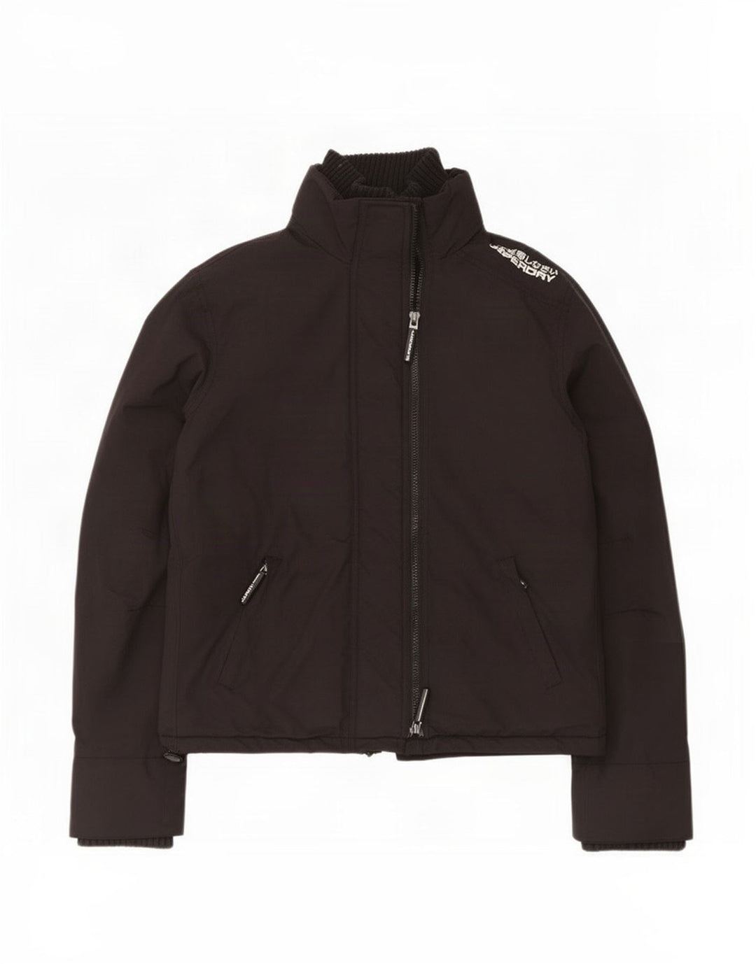 Superdry Womens Rain Jacket UK 18 XL Black Nylon