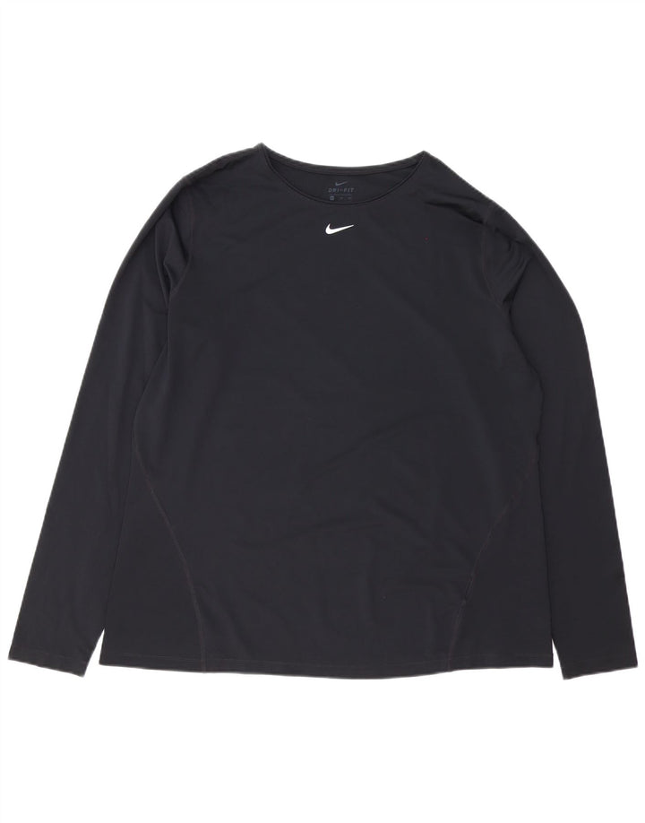 Nike Mens Top Long Sleeve 2XL Black Polyester Sports
