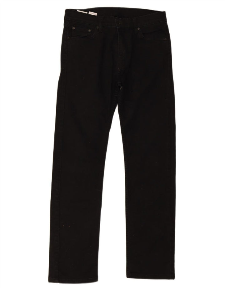 Levi's Mens 513 Slim Straight Jeans W30 L32 Black Cotton