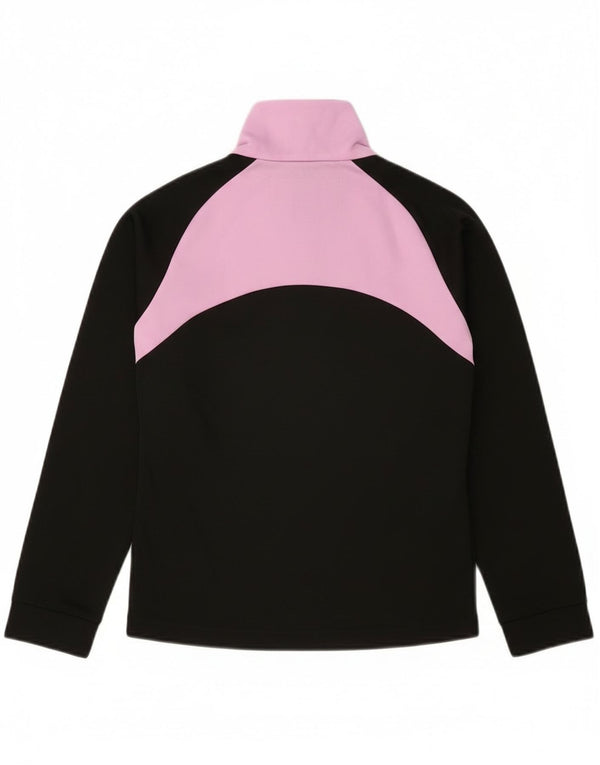 Puma Girls Graphic Tracksuit Top Jacket 11-12 Years Black Colourblock