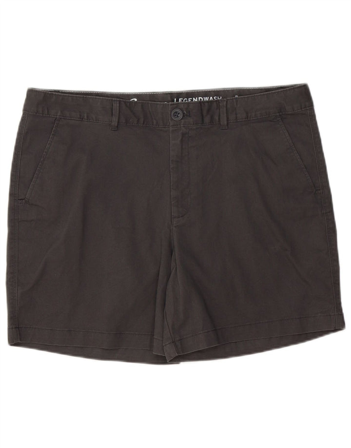 EDDIE BAUER Womens Chino Shorts US 12 Large W36  Black Cotton