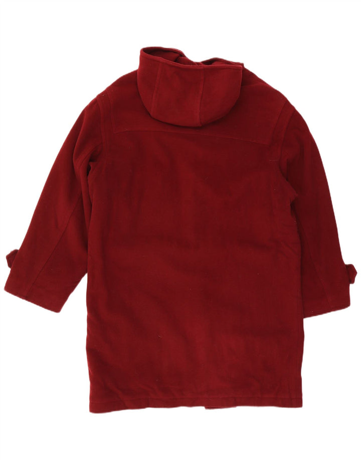 Vintage Womens Hooded Duffle Coat IT 52 2XL Red Wool