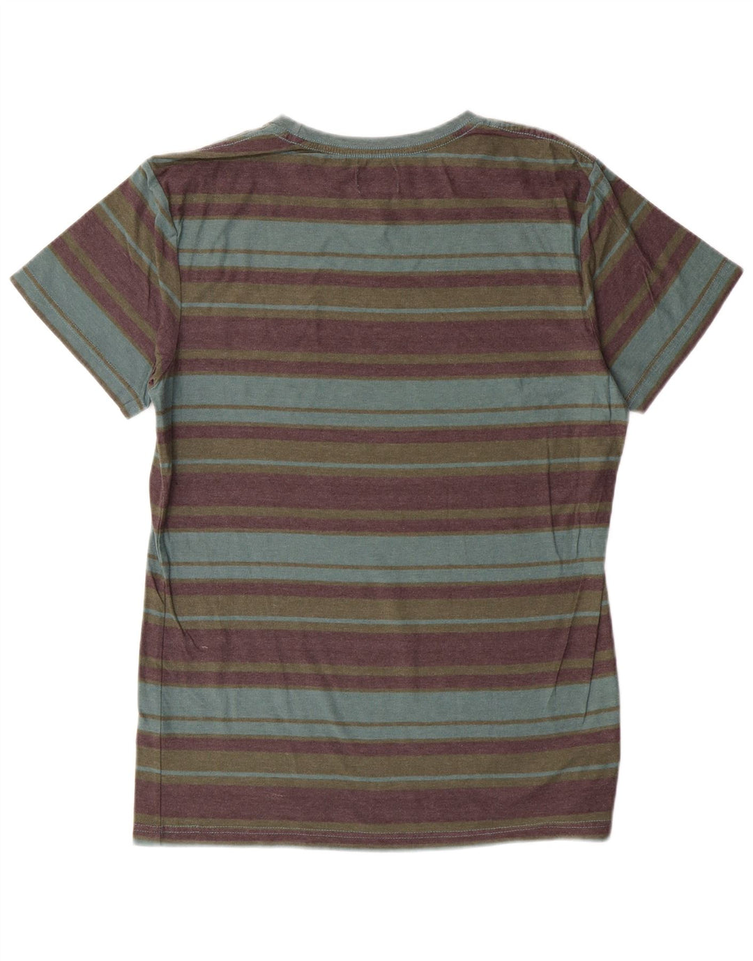 O'Neill Mens Standard Fit T-Shirt Top Large Multicoloured Striped Cotton