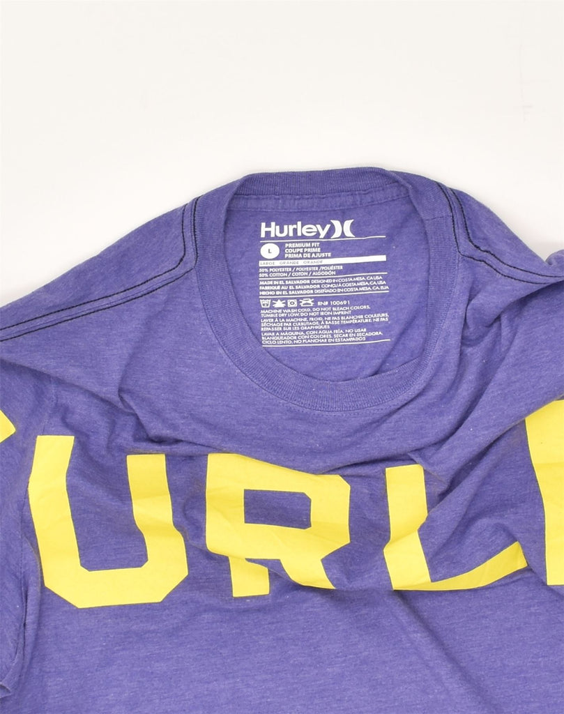 HURLEY Mens Premium Fit Graphic T-Shirt Top Large Purple Cotton | Vintage Hurley | Thrift | Second-Hand Hurley | Used Clothing | Messina Hembry 