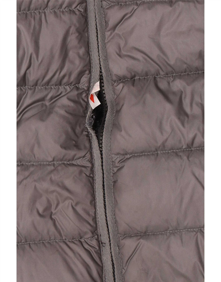 Blauer Womens Hooded Padded Jacket UK 14 Medium Grey Polyamide