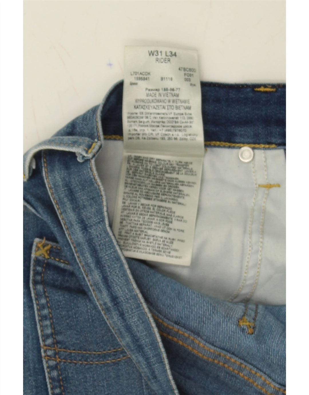 LEE Womens Rider Slim Jeans W31 L34  Blue Cotton Vintage Lee and Second-Hand Lee from Messina Hembry 
