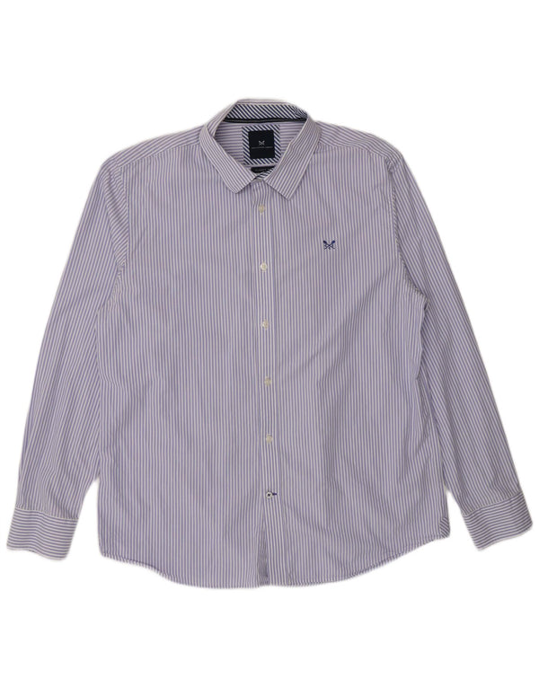 Crew Clothing Mens Classic Fit Shirt XL Blue Pinstripe Cotton