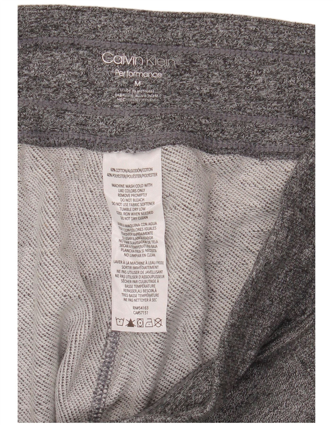 CALVIN KLEIN Womens Tracksuit Trousers Joggers UK 14 Medium Grey Cotton