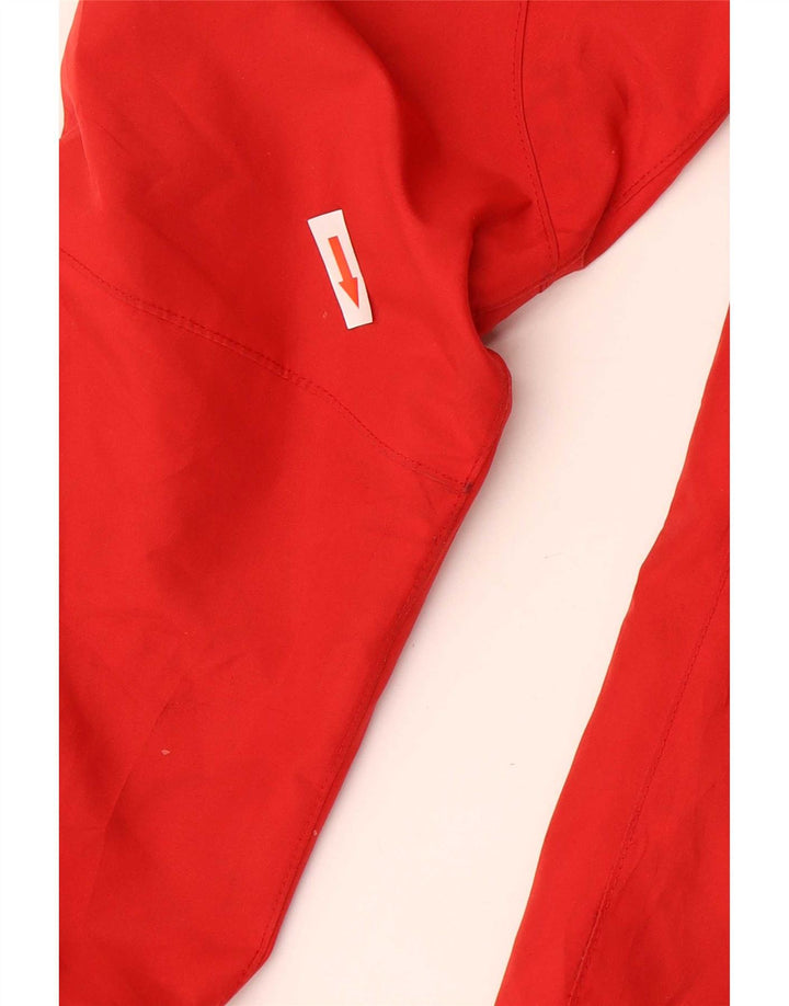 Sergio Tacchini Womens Hooded Rain Jacket IT 42 Medium Red Polyester