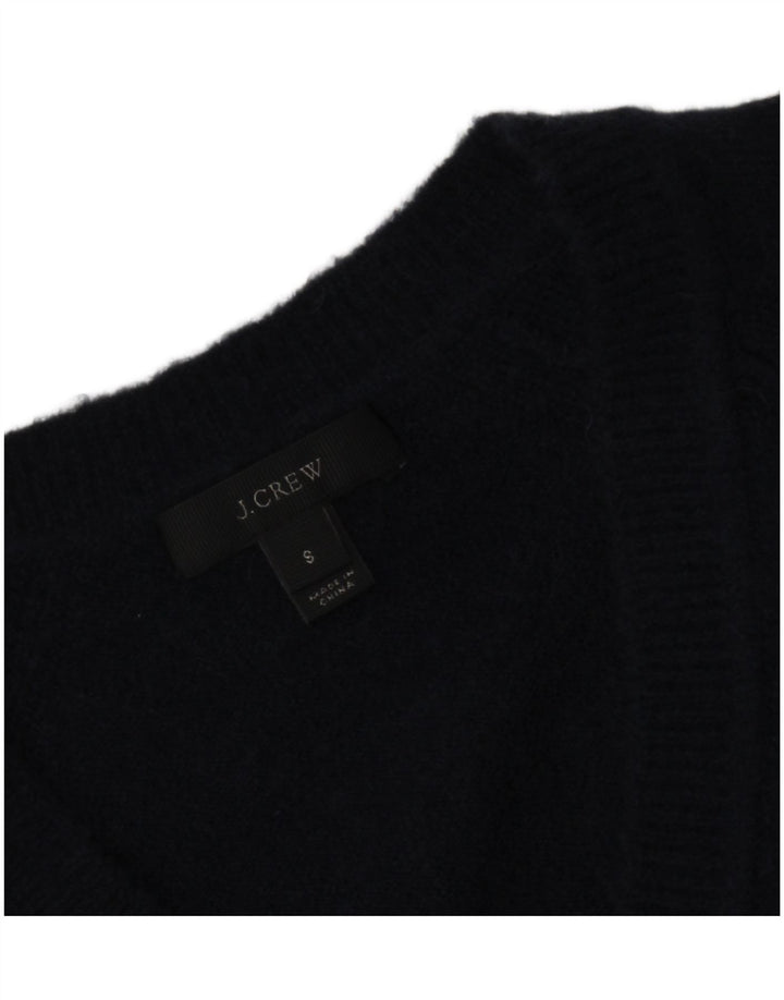 J. CREW Womens Oversized V-Neck Jumper Sweater UK 10 Small Navy Blue