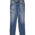 DIESEL Womens Distressed Straight Jeans W26 L30 Blue Cotton Vintage Diesel and Second-Hand Diesel from Messina Hembry 