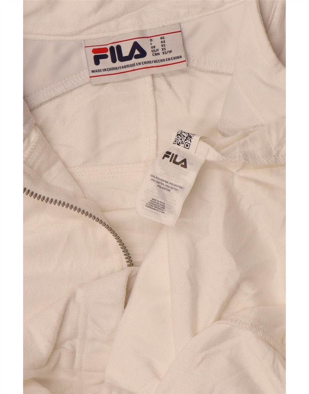 Fila Mens Tracksuit Top Jacket XS White Polyester