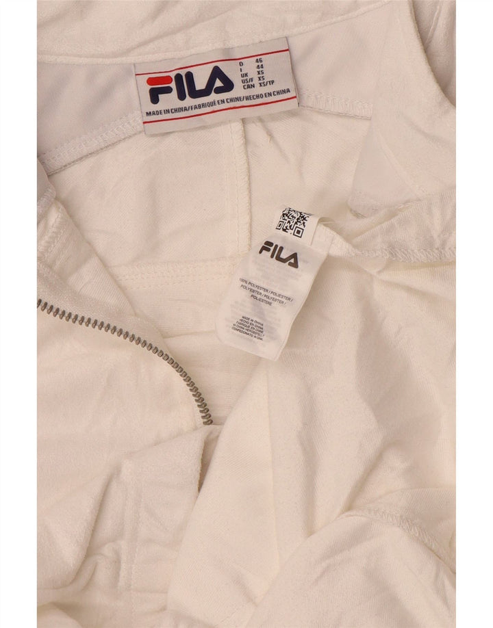 Fila Mens Tracksuit Top Jacket XS White Polyester