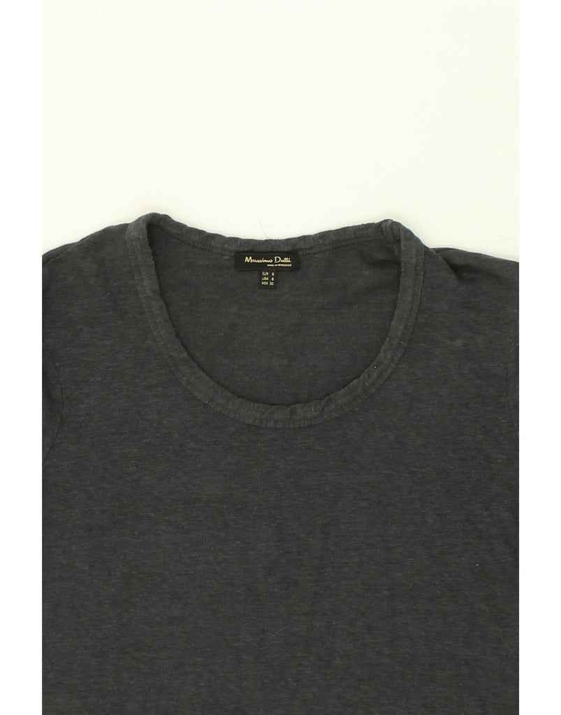 MASSIMO DUTTI Womens T-Shirt Top UK 10  Small Grey Vintage Massimo Dutti and Second-Hand Massimo Dutti from Messina Hembry 