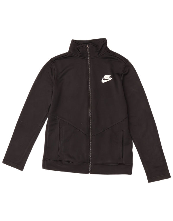 Nike Boys Tracksuit Top Jacket 13-14 Years XL Black Polyester