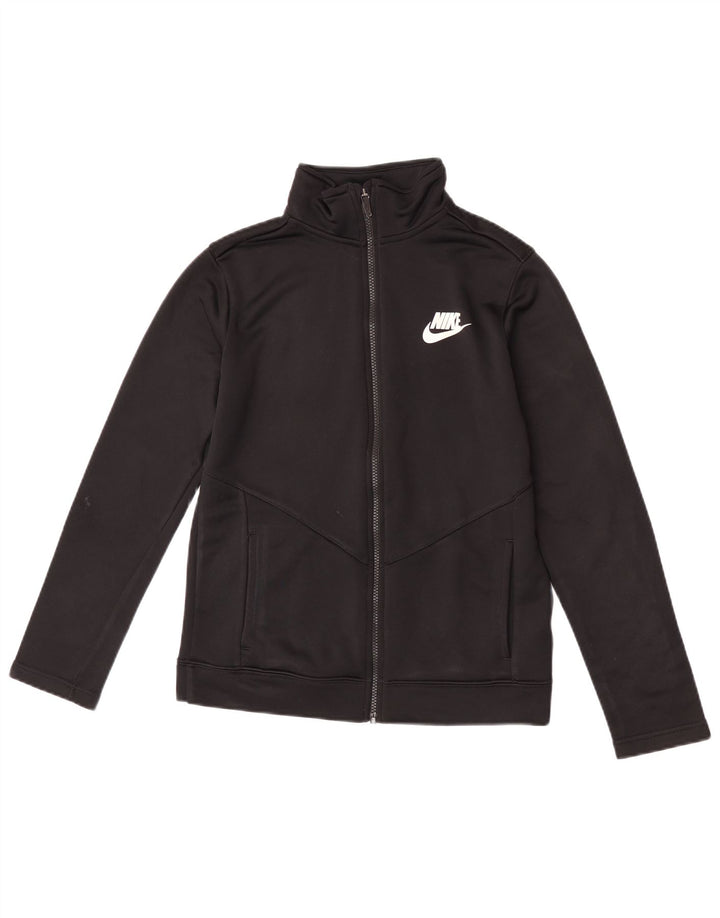 Nike Boys Tracksuit Top Jacket 13-14 Years XL Black Polyester