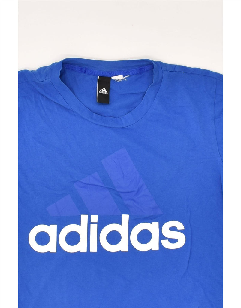 ADIDAS Boys Graphic T-Shirt Top 10-11 Years Blue | Vintage Adidas | Thrift | Second-Hand Adidas | Used Clothing | Messina Hembry 