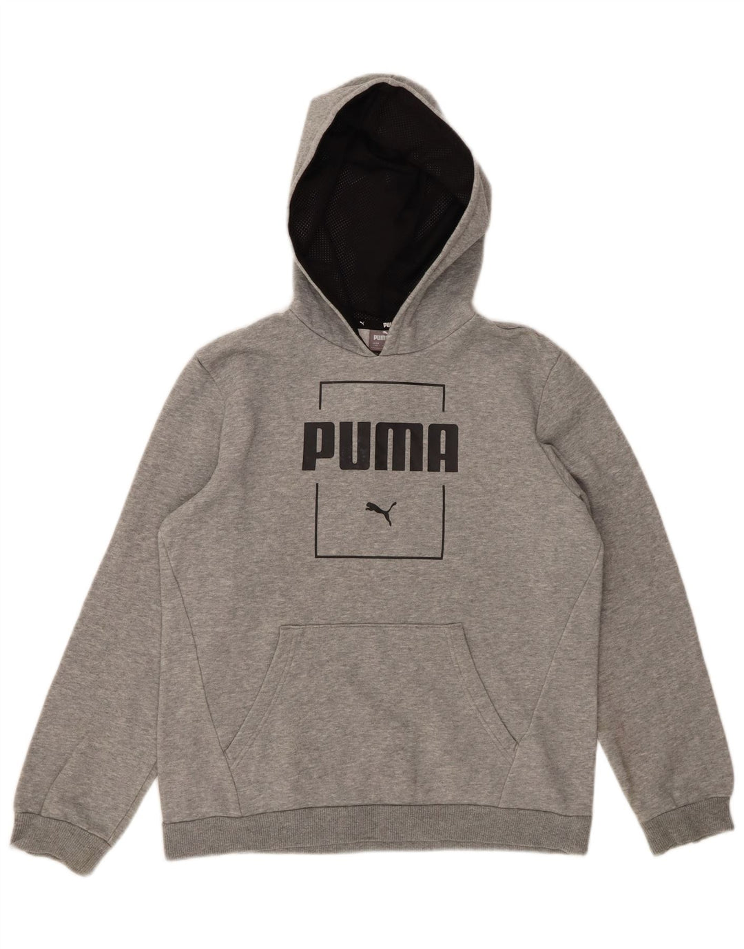 PUMA Boys Graphic Hoodie Jumper 13-14 Years Grey
