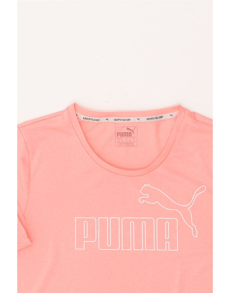 PUMA Womens Graphic T-Shirt Top UK 14 Large Pink Vintage Puma and Second-Hand Puma from Messina Hembry 