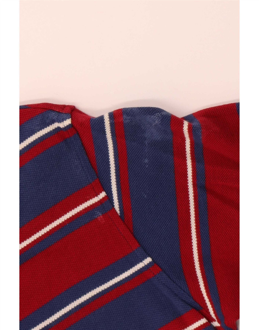 Tommy Hilfiger Mens Polo Shirt Small Red Striped Cotton