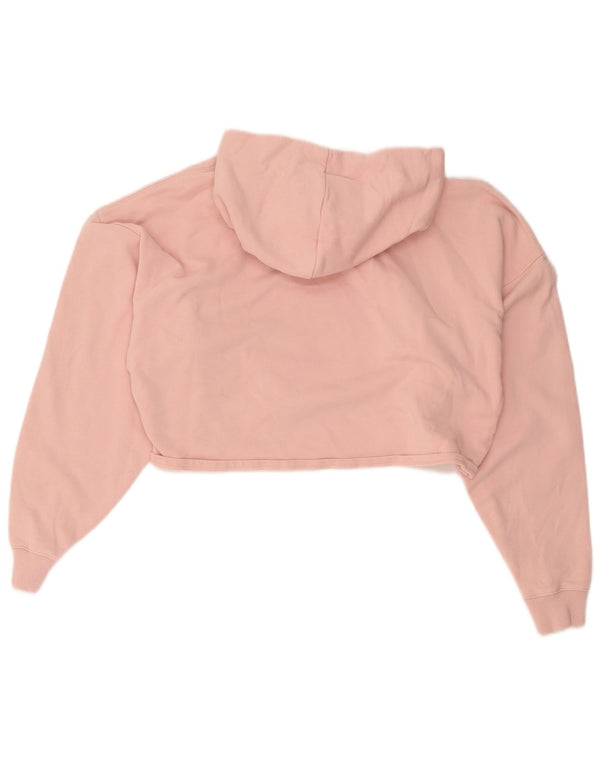Calvin Klein Jeans Womens Oversized Crop Hoodie Jumper UK 10 Small Pink