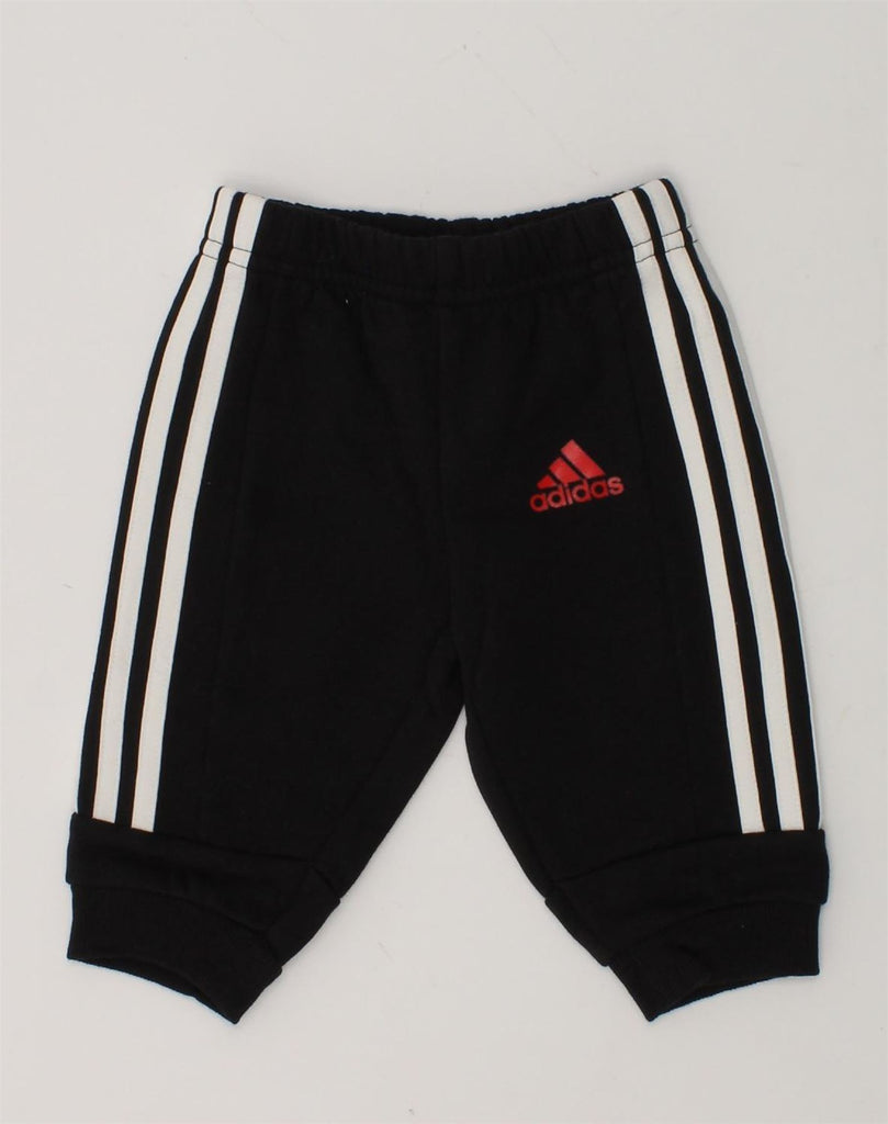 ADIDAS Baby Boys Joggers Tracksuit Trousers 0-3 Months Black Cotton | Vintage Adidas | Thrift | Second-Hand Adidas | Used Clothing | Messina Hembry 