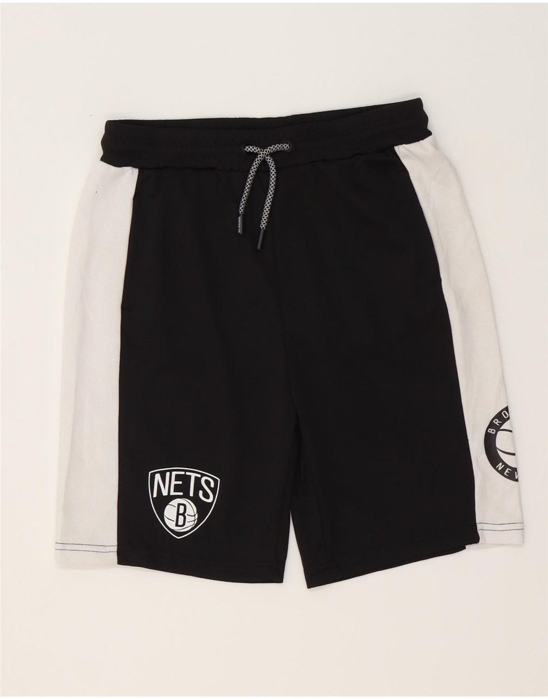 NBA Boys Brooklyn Nets Graphic Sport Shorts 9-10 Years Black Colourblock