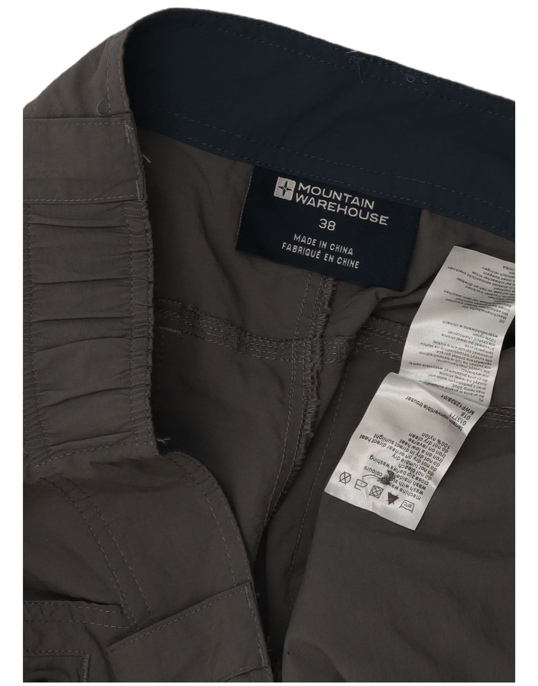 Mountain Warehouse Mens Straight Cargo Trousers W38 L34 Grey Nylon