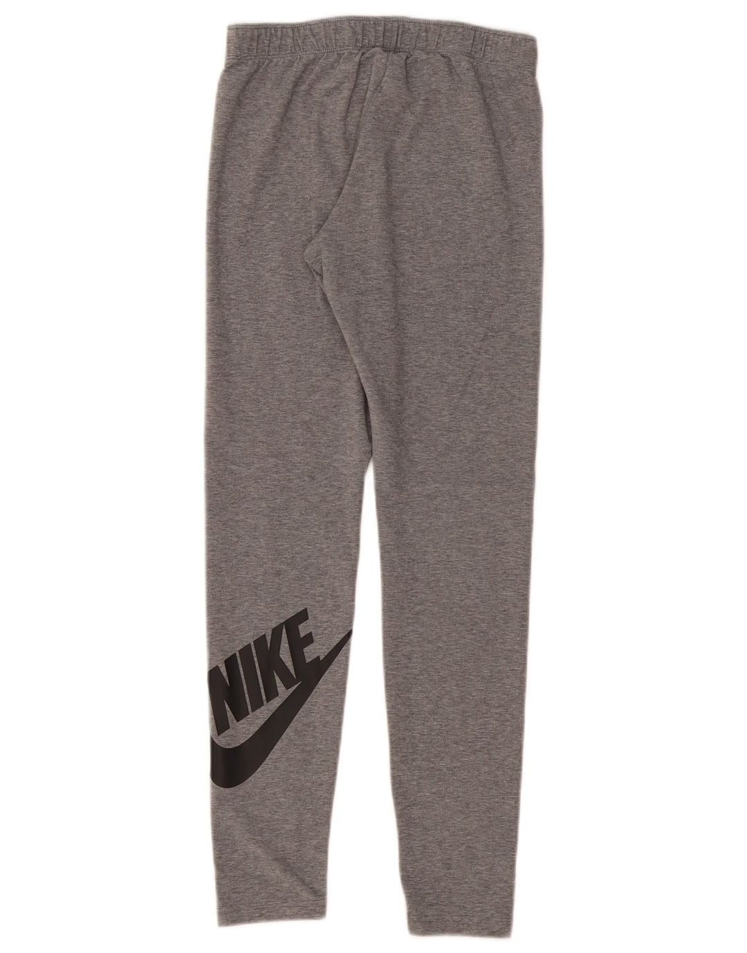 Nike Womens Graphic Leggings UK 12 Medium Grey Flecked Cotton