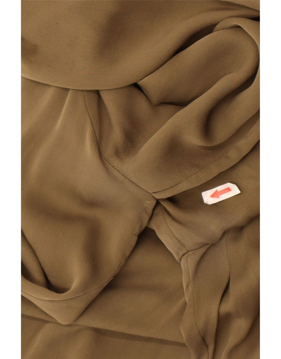 Michael Kors Womens Long Sleeve Blouse Top UK 16 Large Khaki Silk