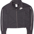 Nike Girls Tracksuit Top Jacket 13-14 Years XL Black Polyester