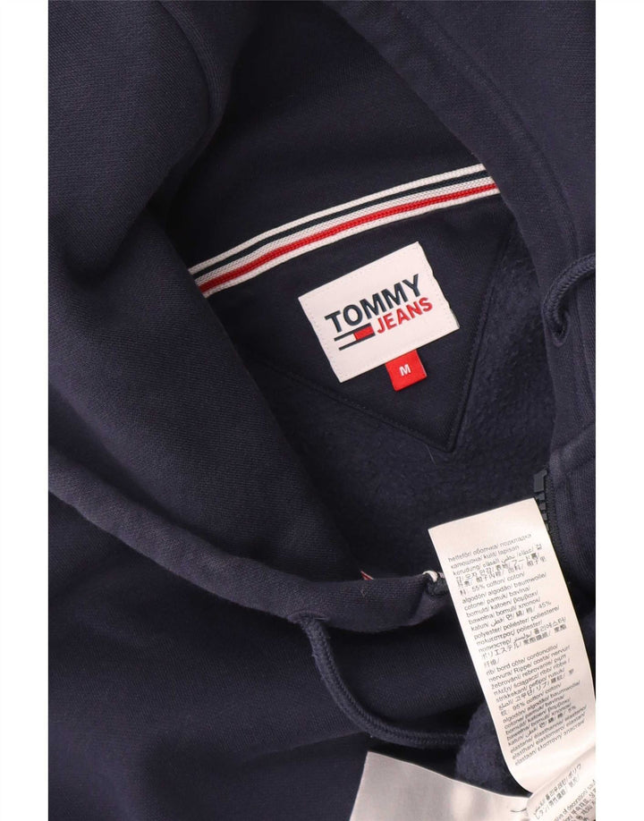 Tommy Hilfiger Mens Zip Hoodie Sweater Medium Navy Blue Cotton