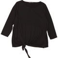 Marks & Spencer Womens Top 3/4 Sleeve UK 12 Medium Black Polyester
