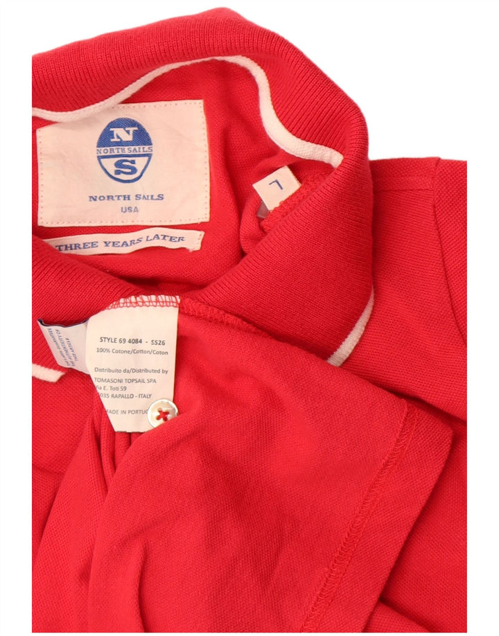 North Sails Mens Long Sleeve Polo Shirt Large Red Cotton