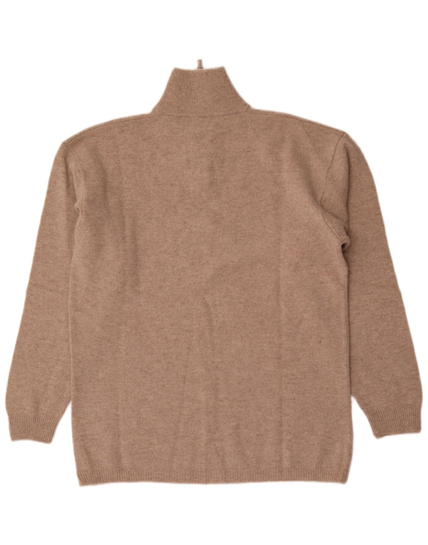 Kappa Mens Zip Neck Jumper Sweater 2XL Beige Wool