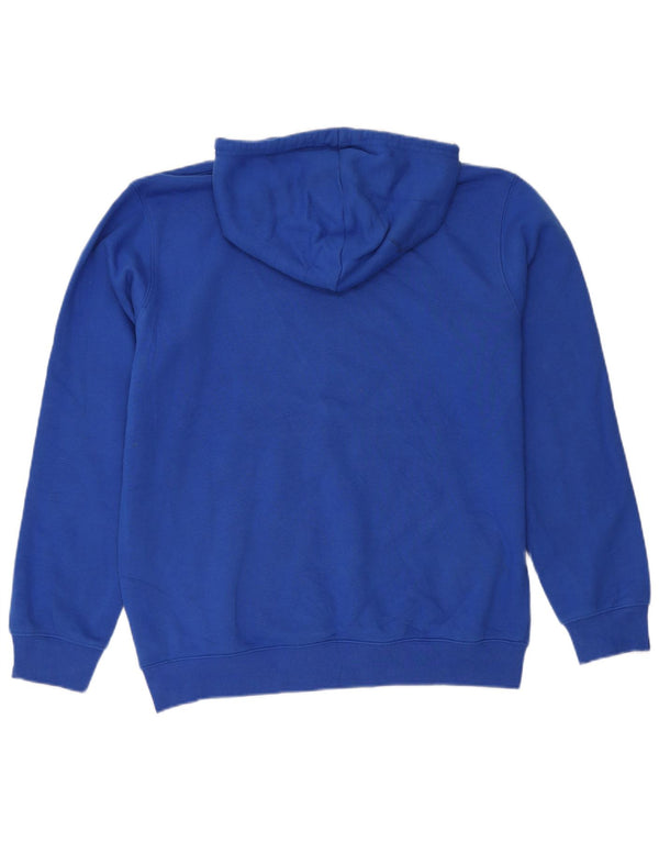 Adidas Mens Hoodie Jumper Large Blue Cotton