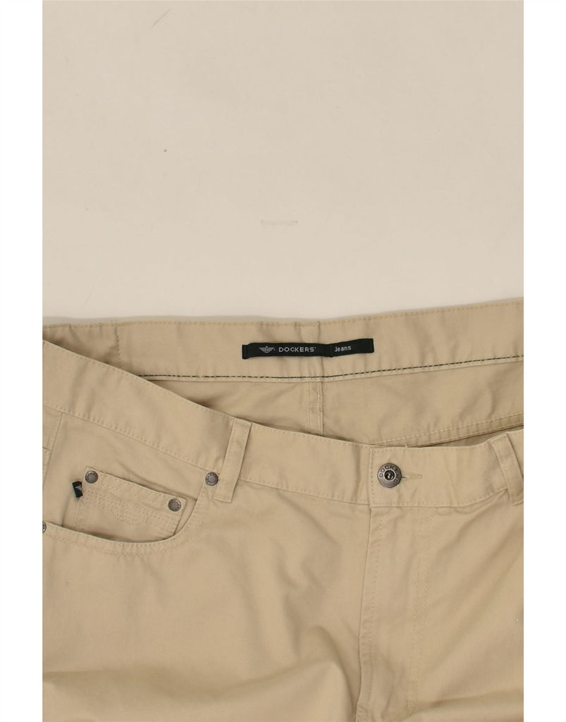 DOCKERS Mens Straight Casual Trousers W36 L30 Beige Cotton | Vintage Dockers | Thrift | Second-Hand Dockers | Used Clothing | Messina Hembry 